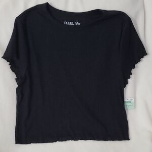 Rebel Sky Black Short Sleeve Women's Tee